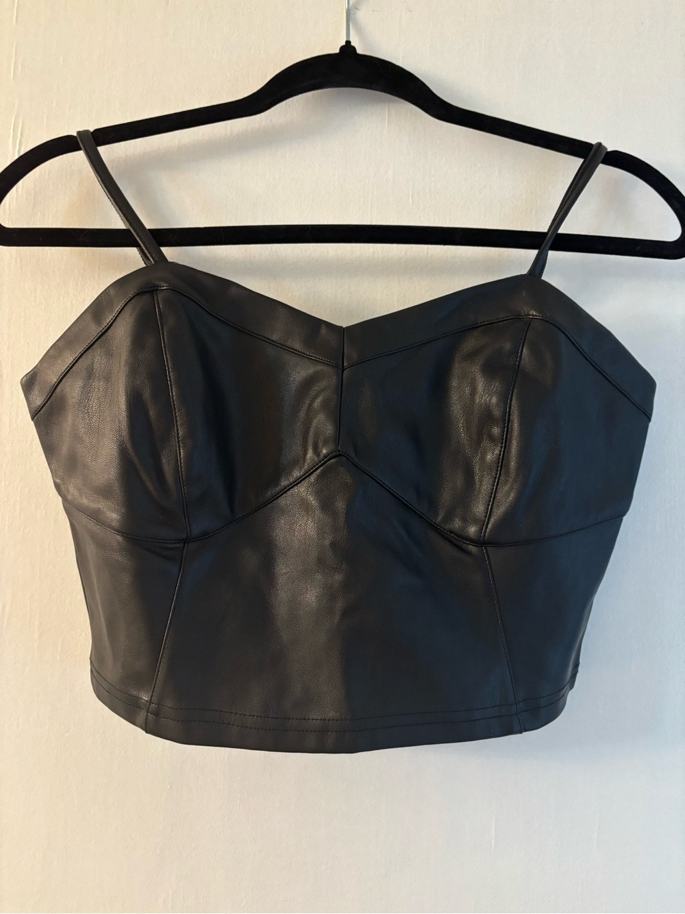 Guess Faux Leather Black Bustier